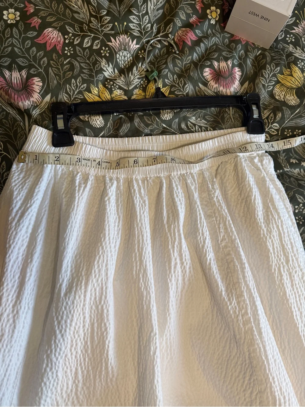 a new day White Textured Maxi Skirt with Elastic Waist